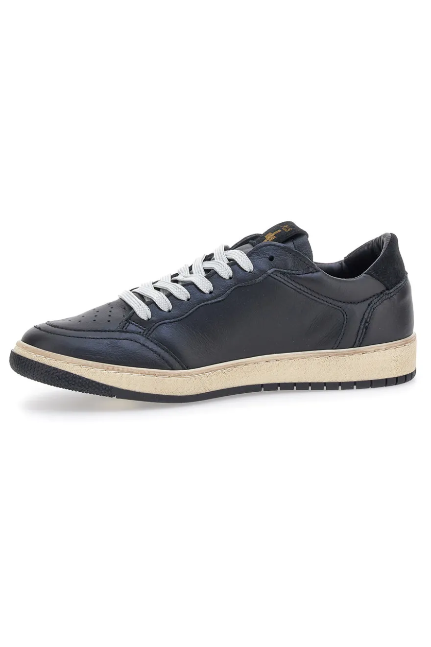 Sneakers nere in pelle con suola beige Pittarello Plus Aurelius Made in Italy