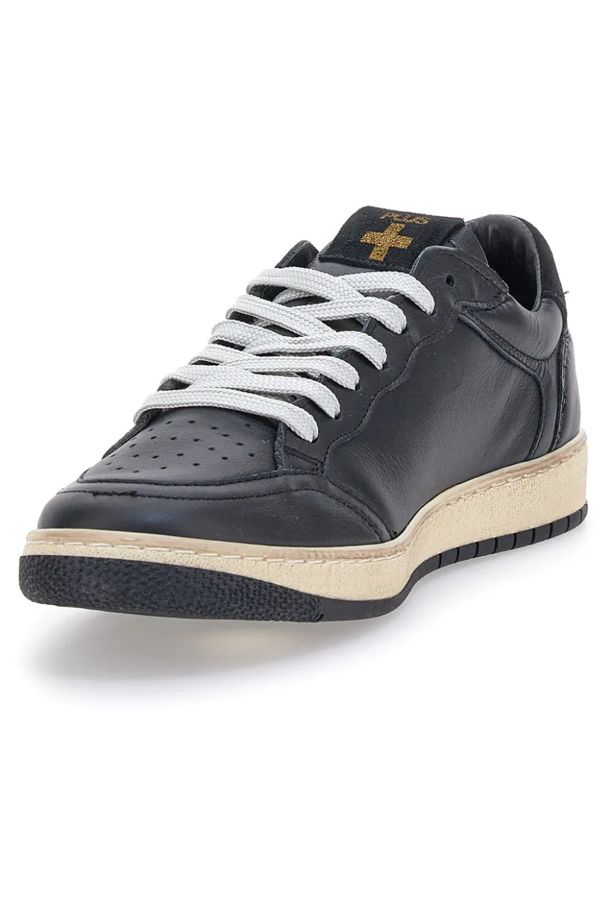 Sneakers nere in pelle con suola beige Pittarello Plus Aurelius Made in Italy