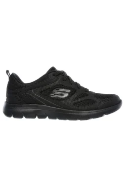 Sneakers nere in pelle e mesh con soletta memory foam Skechers Summits Suited
