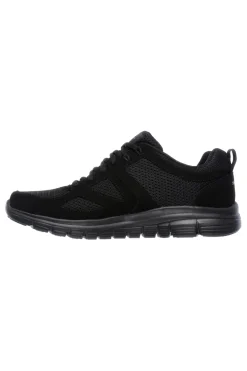 Sneakers nere in pelle e mesh con soletta memory foam Skechers Burns Agoura da Uomo
