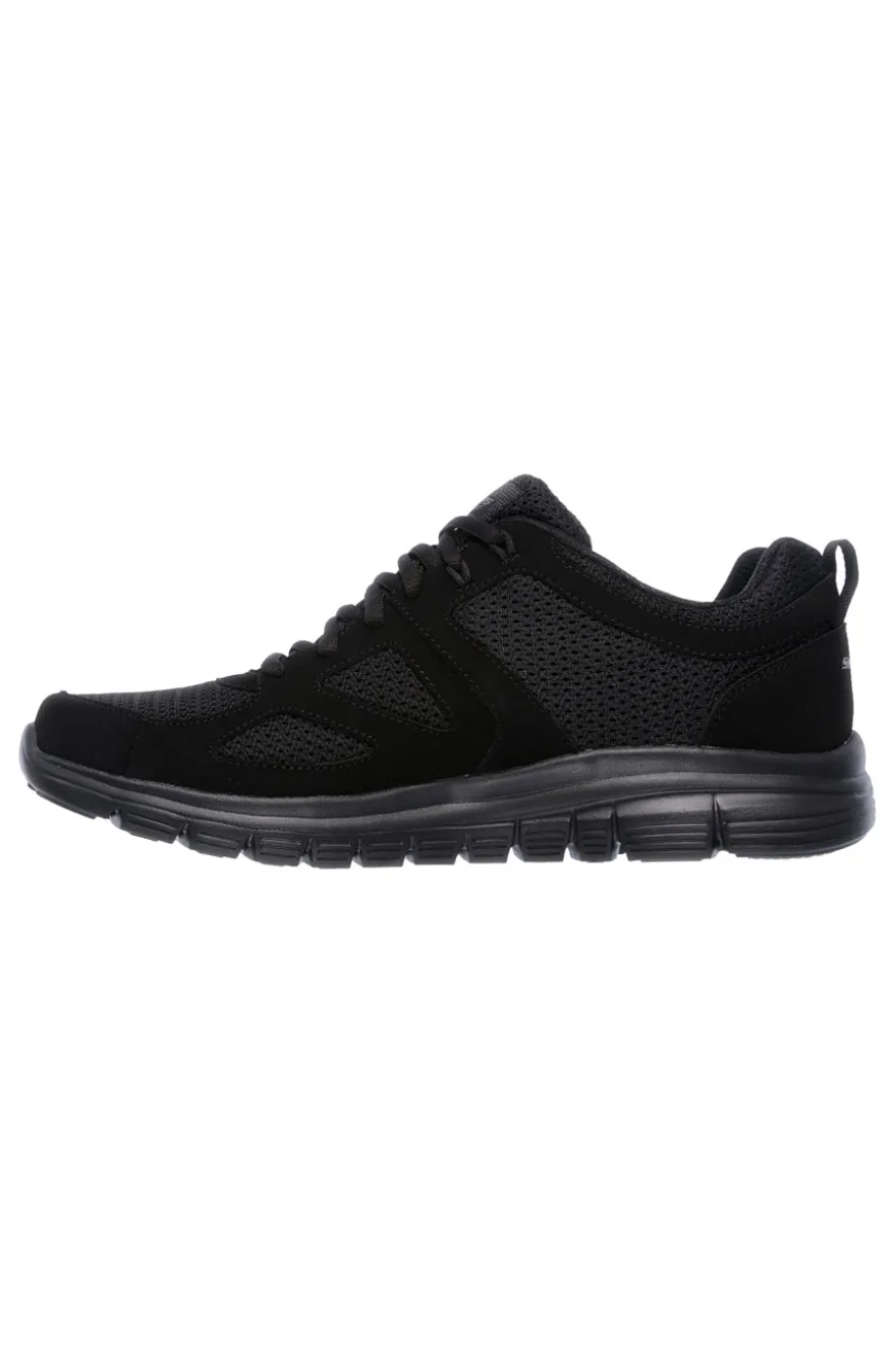 Sneakers nere in pelle e mesh con soletta memory foam Skechers Burns Agoura da Uomo
