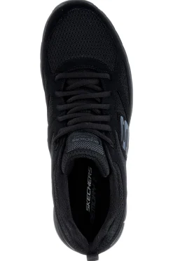 Sneakers nere in pelle e mesh con soletta memory foam Skechers Burns Agoura da Uomo
