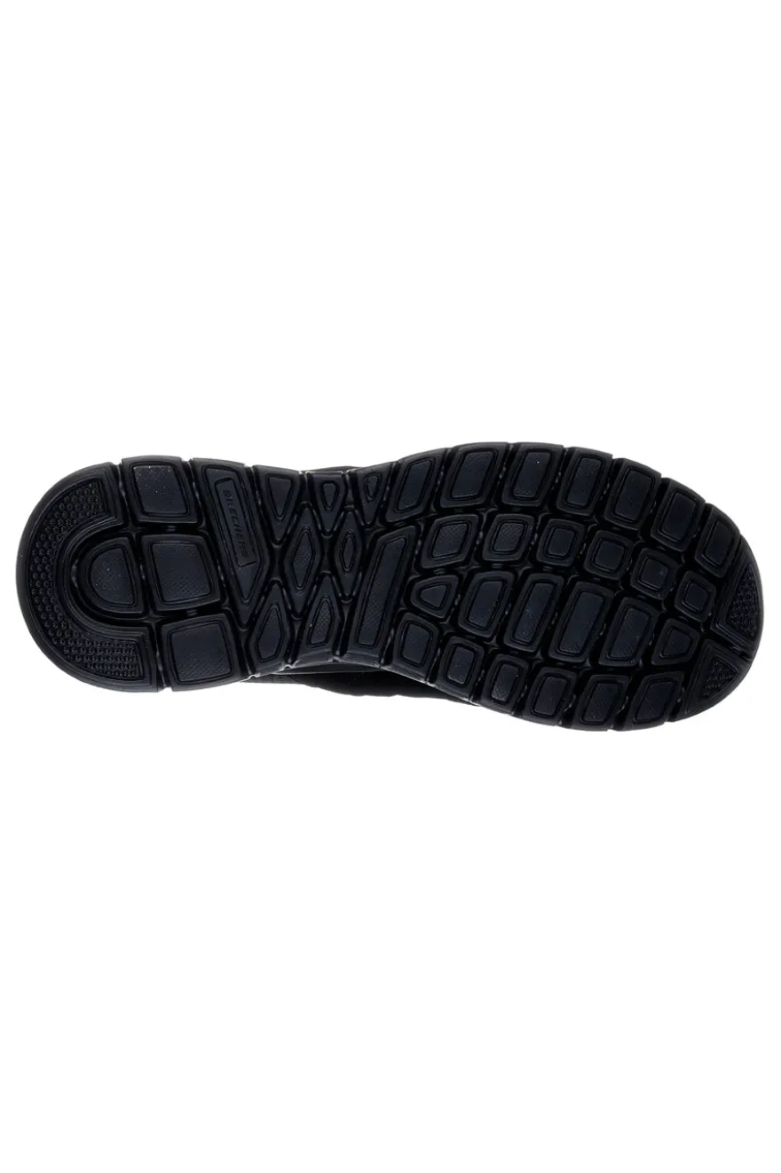 Sneakers nere in pelle e mesh con soletta memory foam Skechers Burns Agoura da Uomo