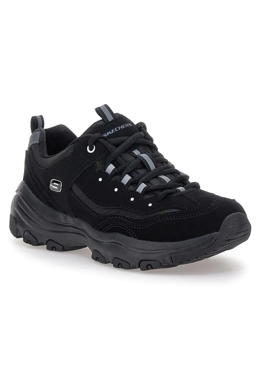 Sneakers nere in pelle e mesh con Memory Foam Skechers I-Conik