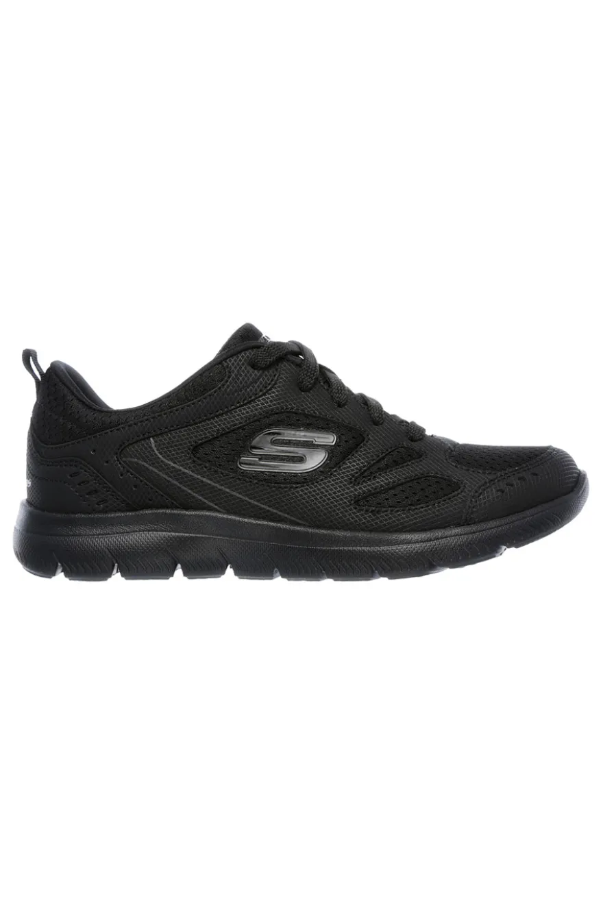Sneakers nere in pelle e mesh con Memory Foam Skechers Summits Suited