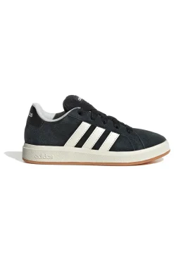 Sneakers nere in suede con 3 strisce bianche Adidas Grand Court 00s K