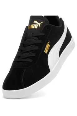 Sneakers nere in suede con logo oro Puma Club II