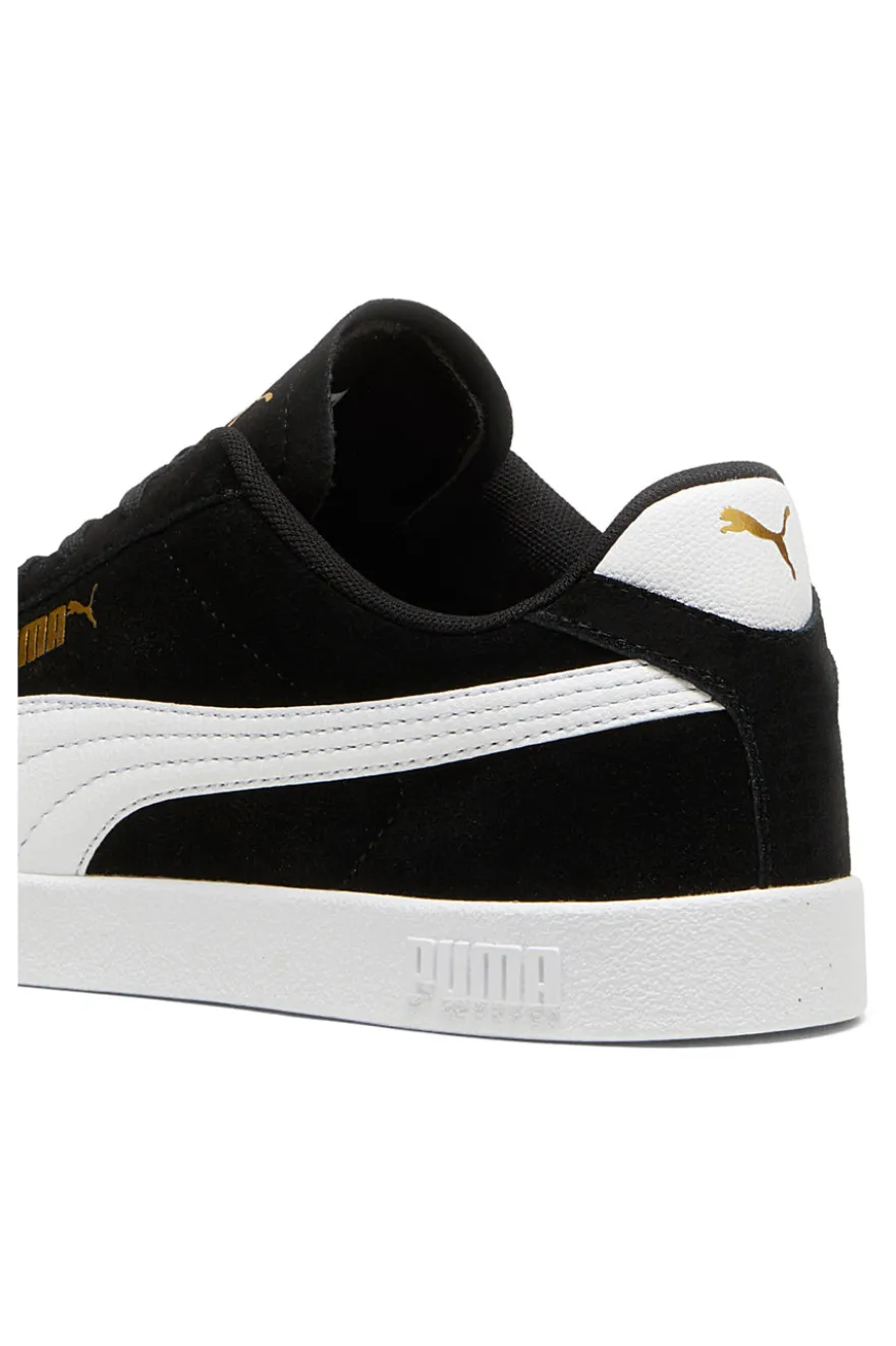 Sneakers nere in suede con logo oro Puma Club II