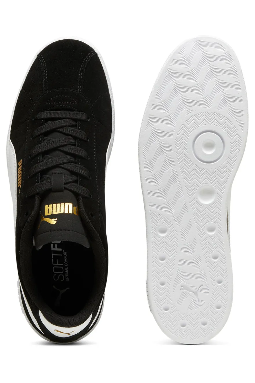 Sneakers nere in suede con logo oro Puma Club II