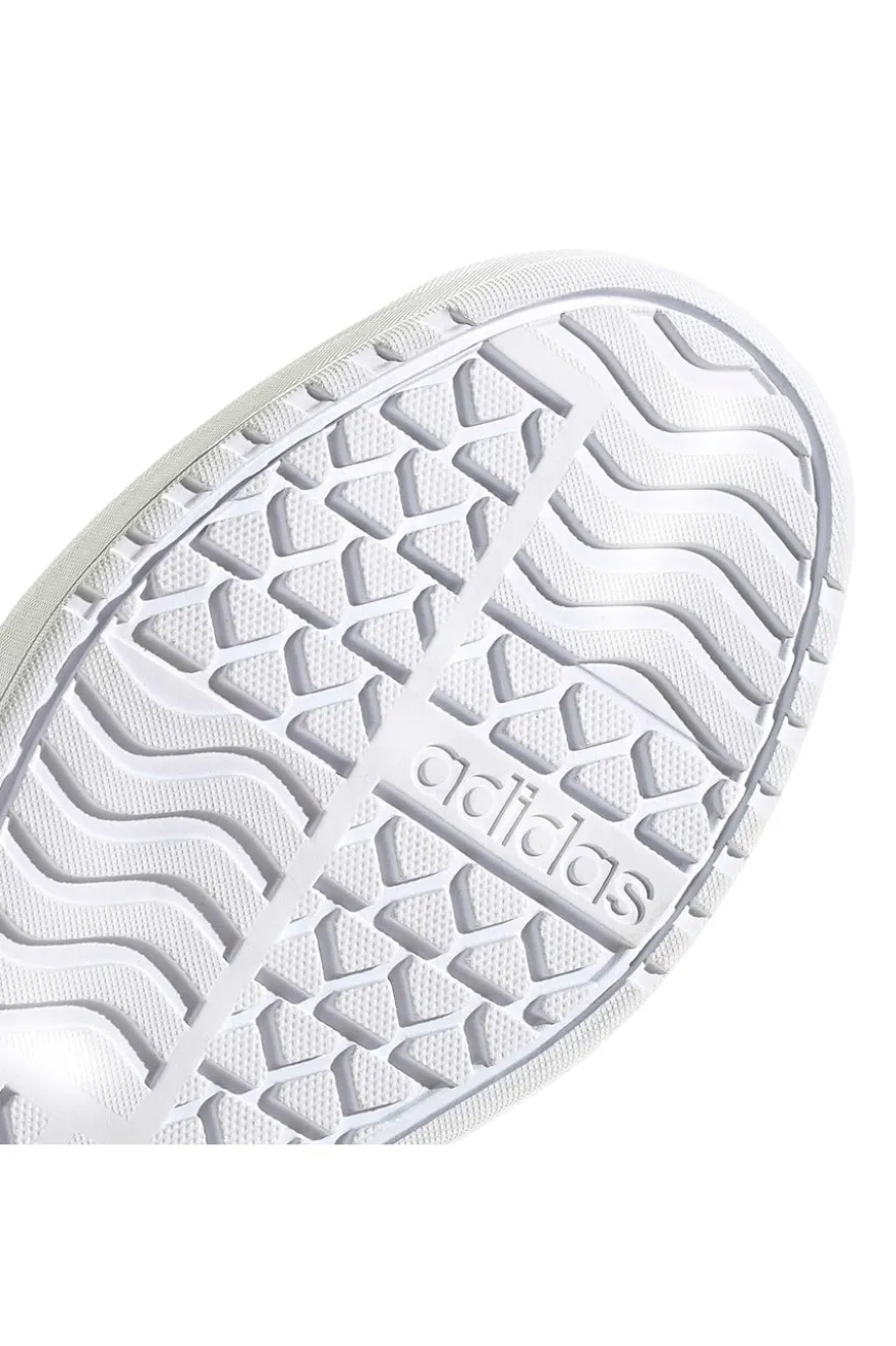 Sneakers nere in suede platform con strisce bianche Adidas VL Court Bold J