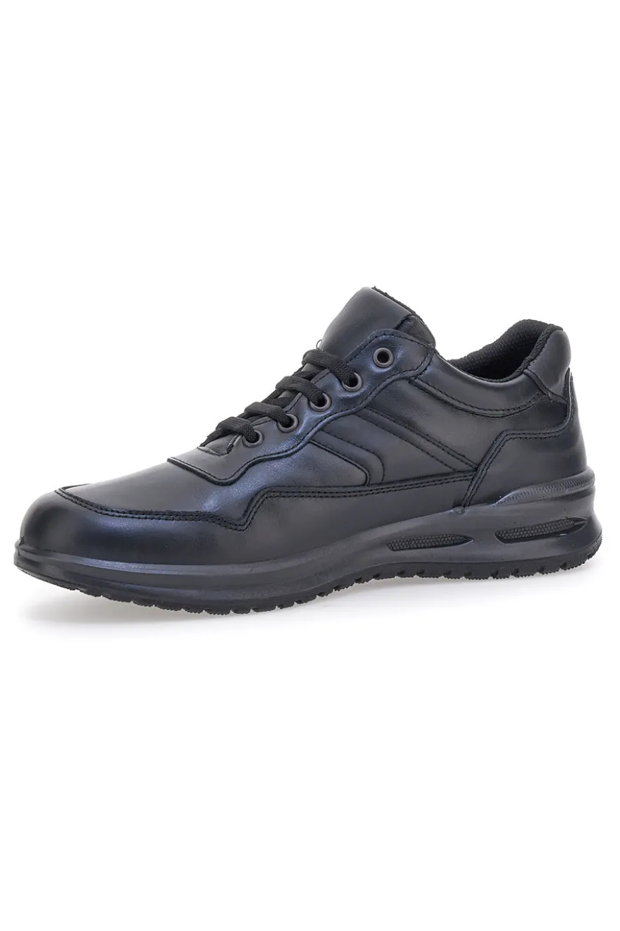 Sneakers nere in vera pelle con fondo rialzato Marco Brandi 308