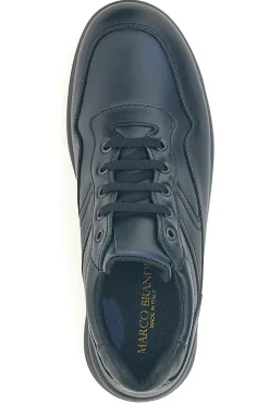 Sneakers nere in vera pelle con fondo rialzato Marco Brandi 308