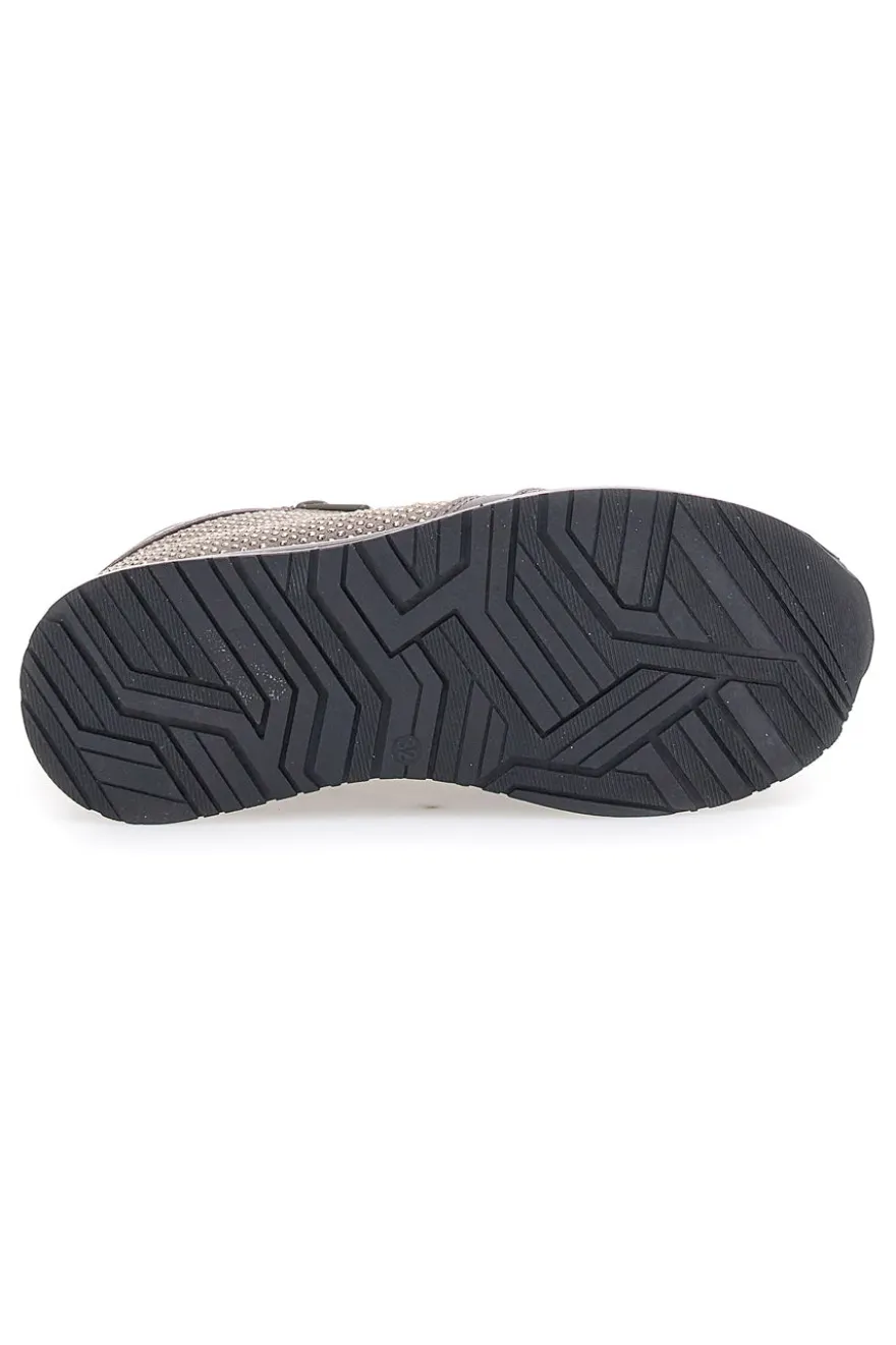 Sneakers Nere metalliche con brillantini laterali LAURA BIAGIOTTI 87129385