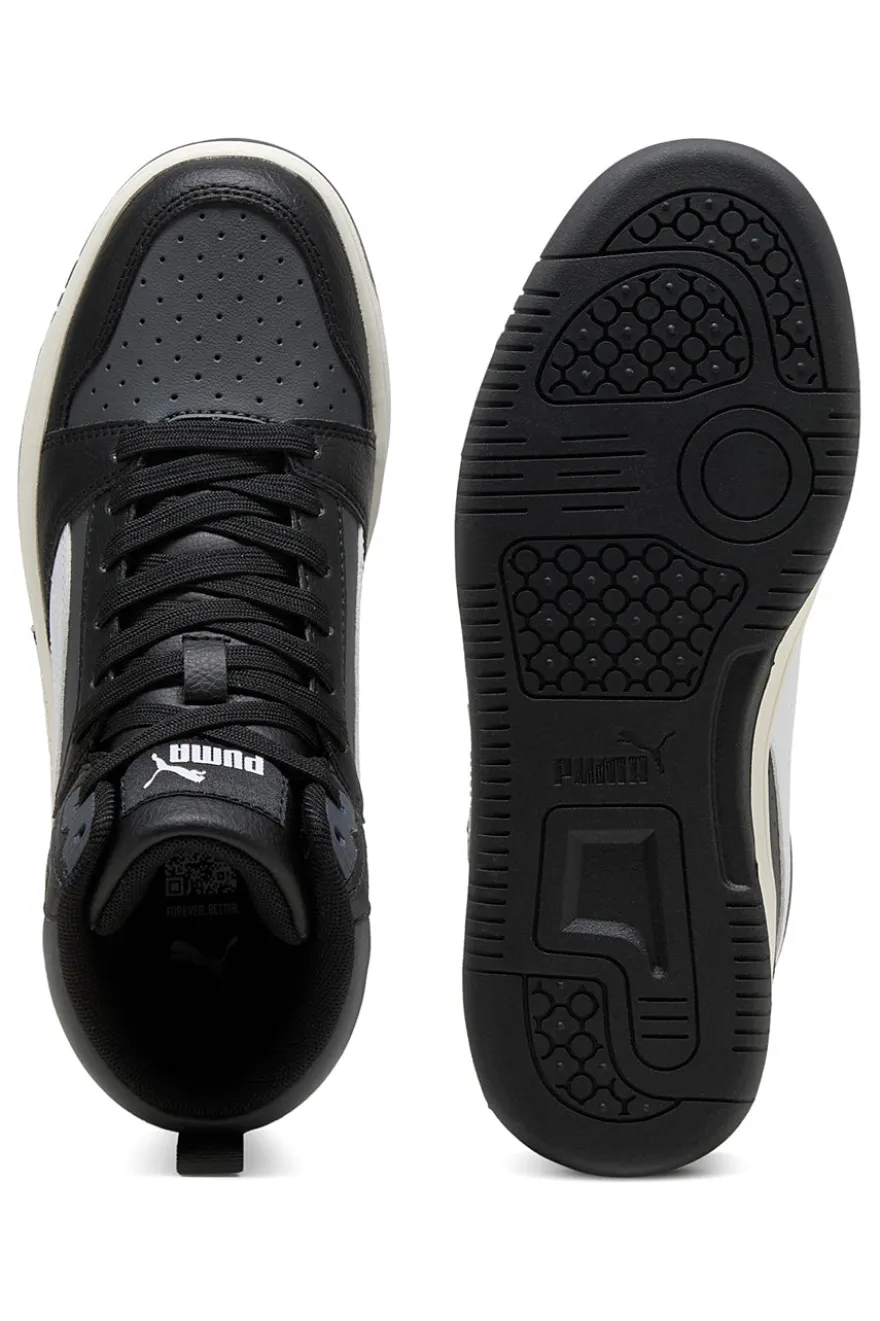 Sneakers nere mid con dettagli bianchi Puma Rebound V6 Mid Jr