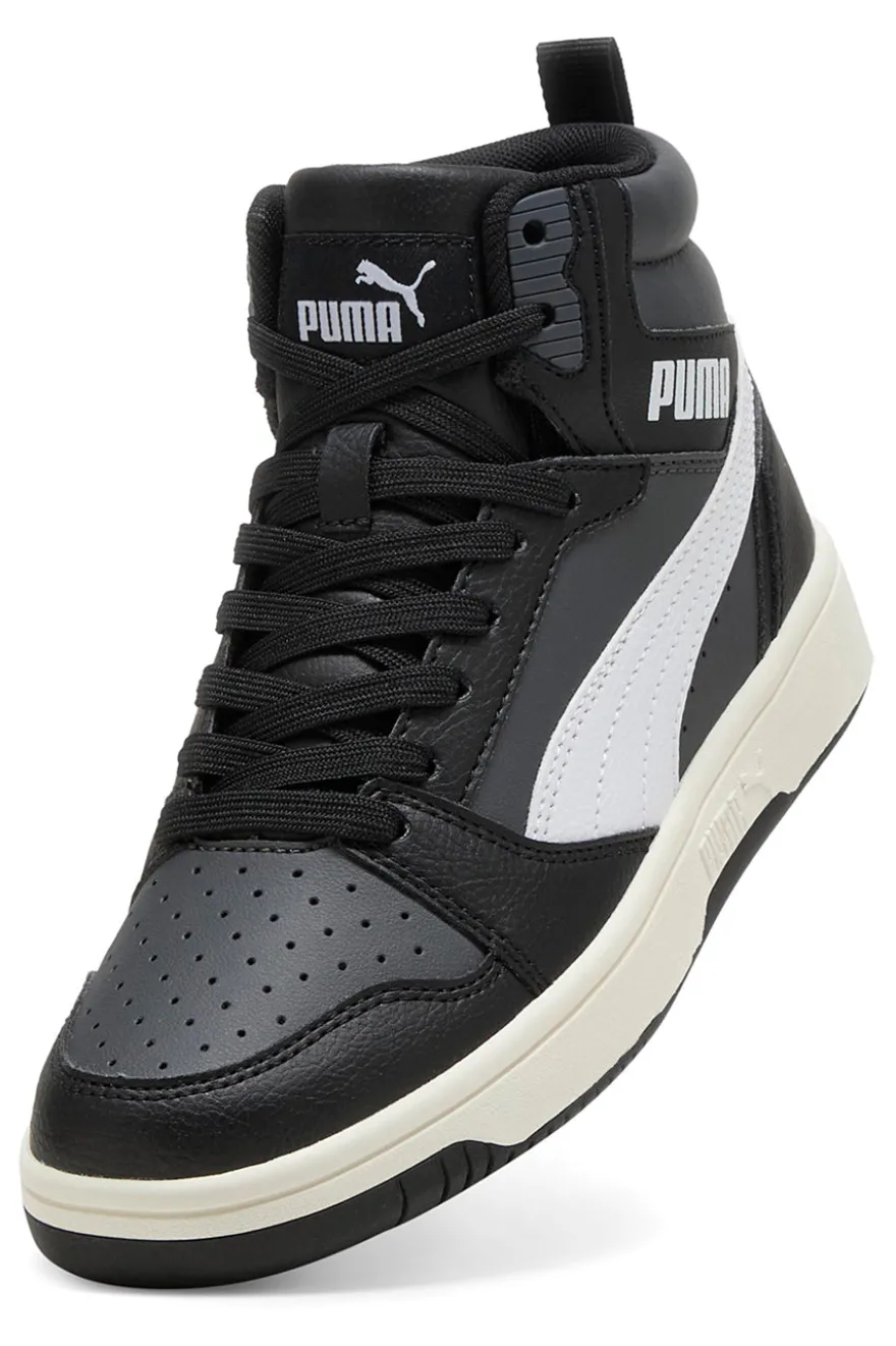 Sneakers nere mid con dettagli bianchi Puma Rebound V6 Mid Jr