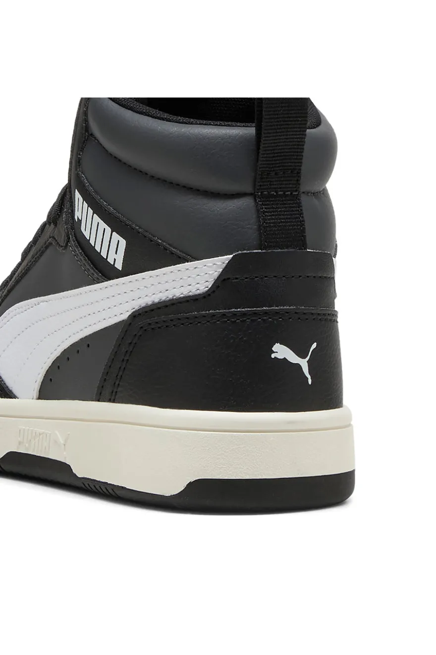Sneakers nere mid con dettagli bianchi Puma Rebound V6 Mid Jr