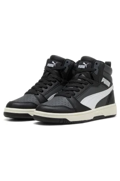 Sneakers nere mid con dettagli bianchi Puma Rebound V6 Mid Jr