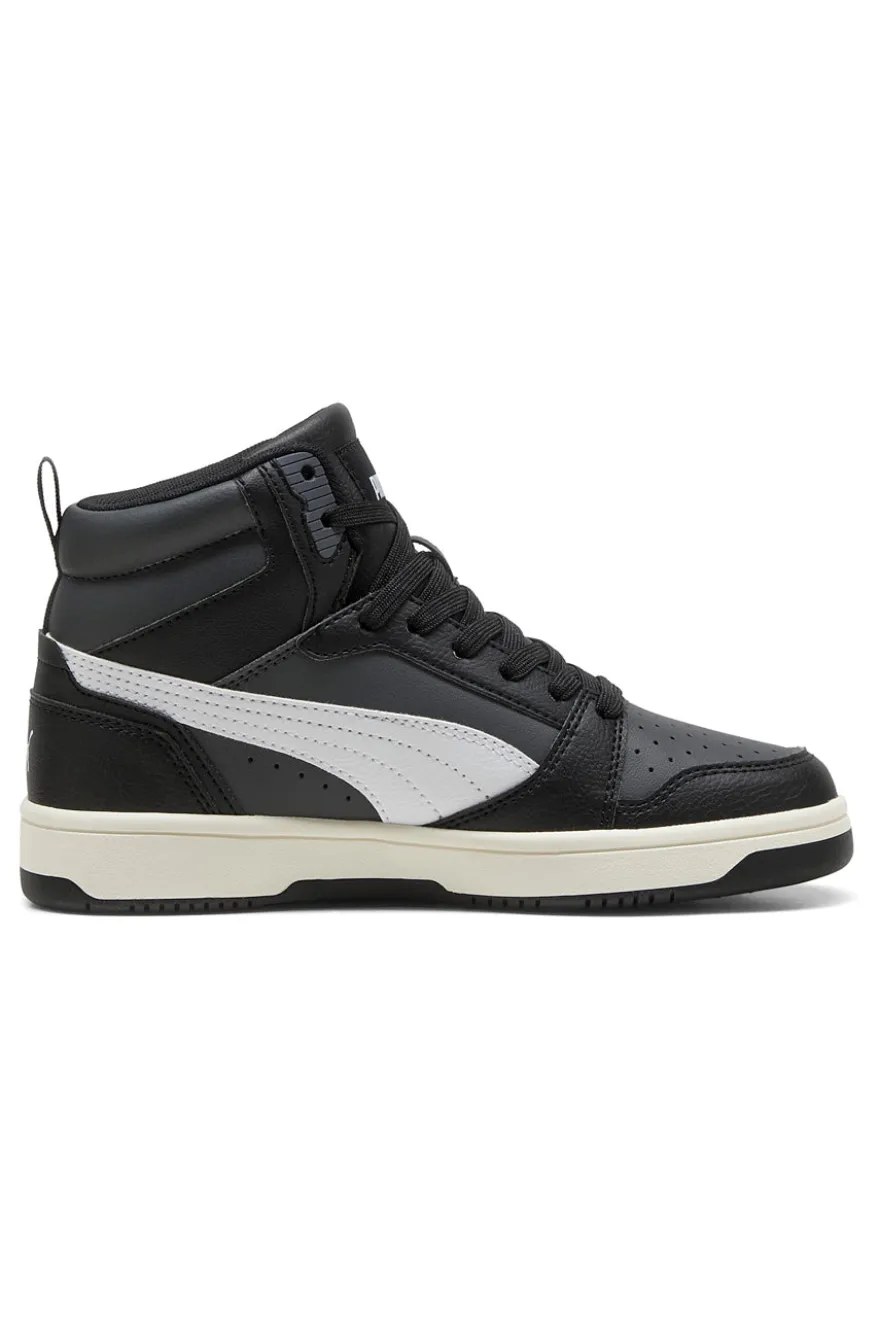 Sneakers nere mid con dettagli bianchi Puma Rebound V6 Mid Jr