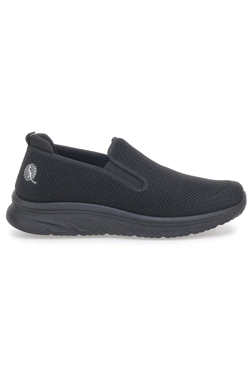 Sneakers Nere Slip On con Tomaia in Mesh CANGURO CA1232