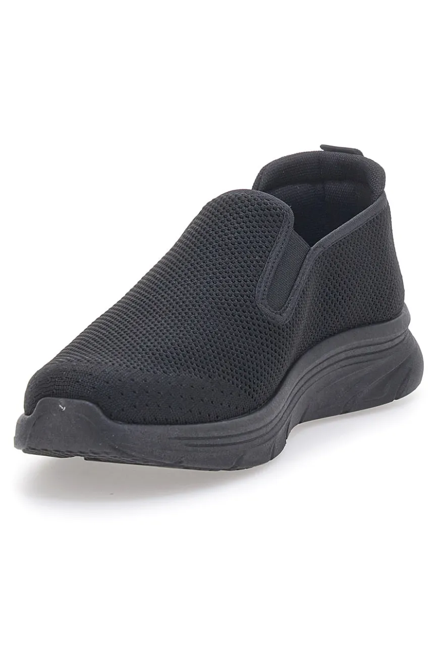 Sneakers Nere Slip On con Tomaia in Mesh CANGURO CA1232