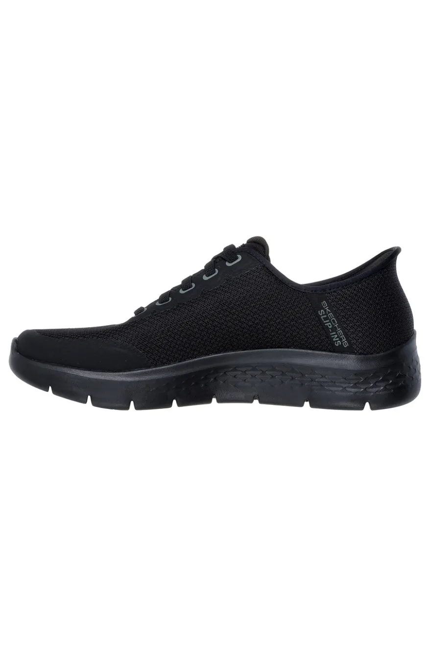Sneakers nere slip-on in mesh con Air Cooled Memory Foam Skechers Go Walk Flex Netro
