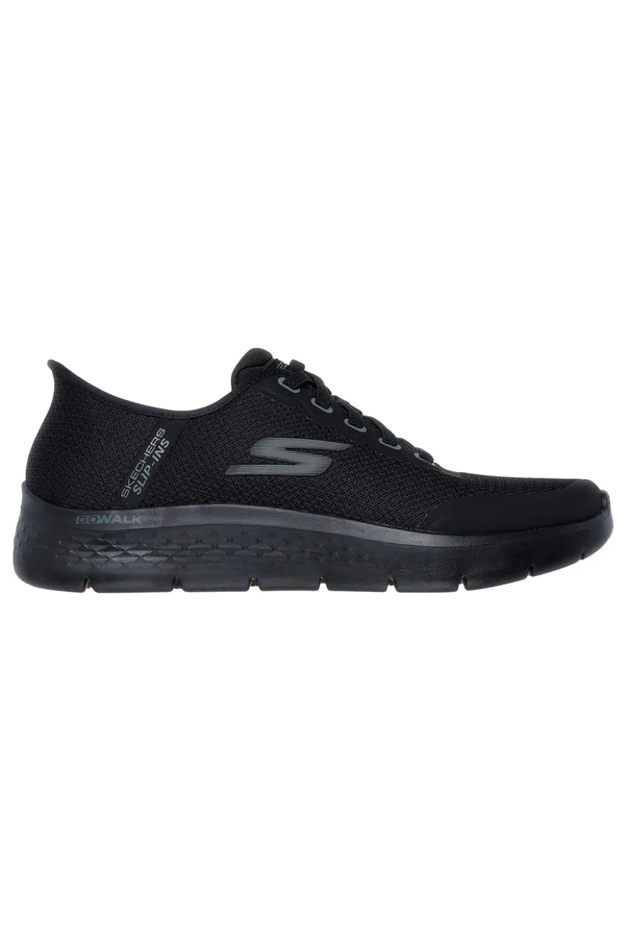 Sneakers nere slip-on in mesh con Air Cooled Memory Foam Skechers Go Walk Flex Netro