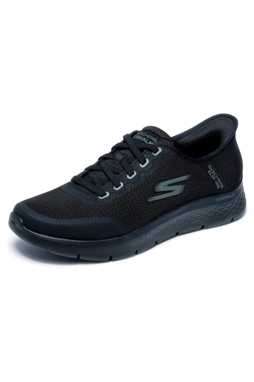 Sneakers nere slip-on in mesh con Air Cooled Memory Foam Skechers Go Walk Flex Netro