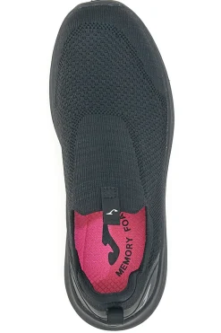 Sneakers Nere Slip-On Traspiranti Con Memory Foam Joma Laceless Lady 2401