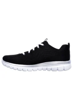 Sneakers nero bianco Memory Foam Skechers Graceful Get Connected