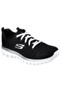 Sneakers nero bianco Memory Foam Skechers Graceful Get Connected