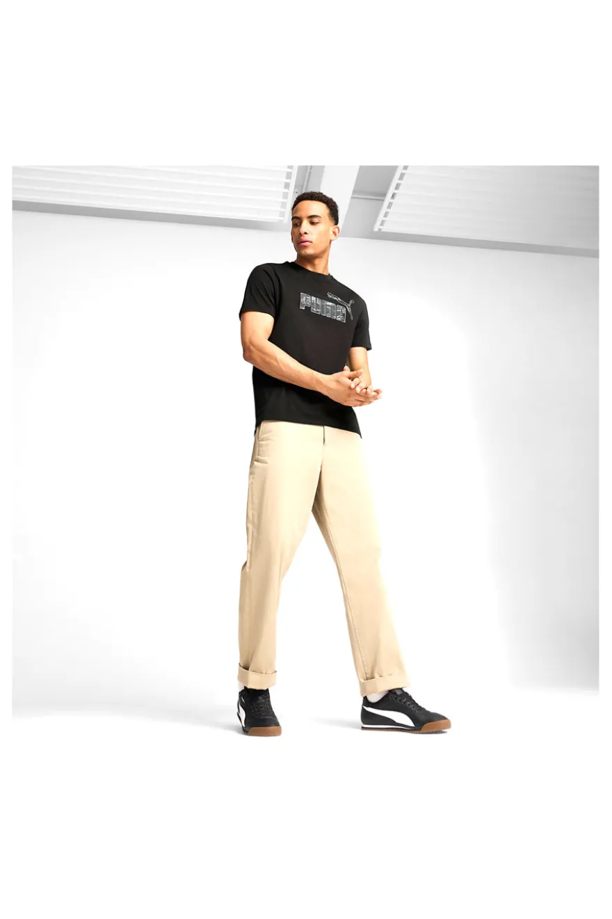 Sneakers nero con bande bianche Puma Turino II