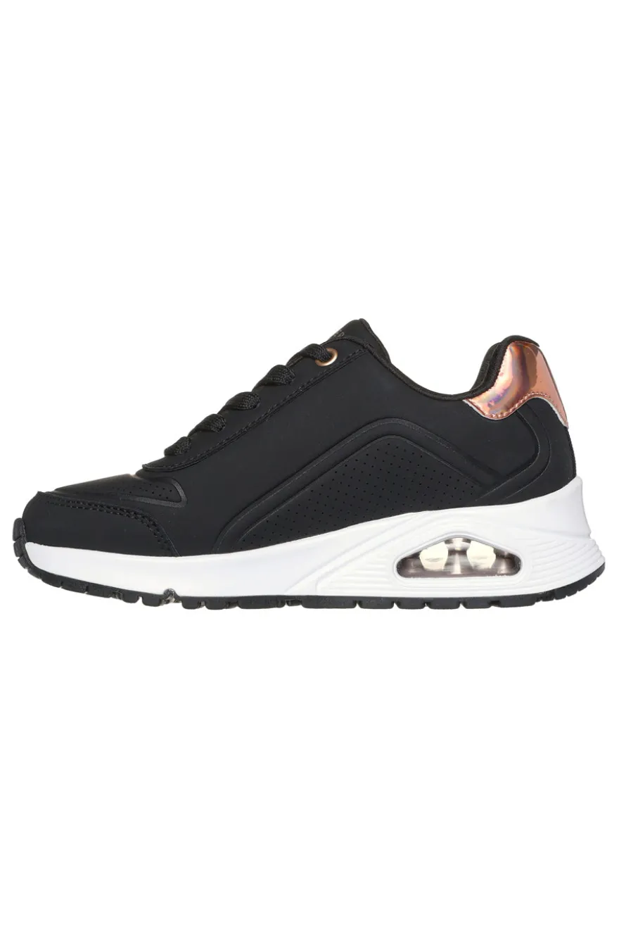 Sneakers nero con zip laterale Skechers Uno gen1 zip and stride