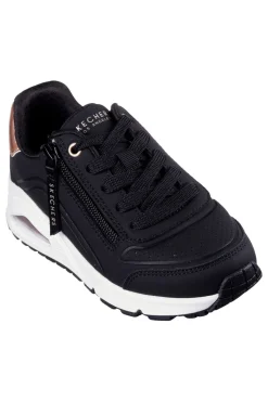 Sneakers nero con zip laterale Skechers Uno gen1 zip and stride