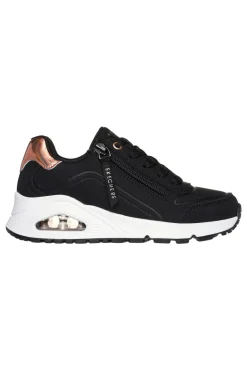 Sneakers nero con zip laterale Skechers Uno gen1 zip and stride