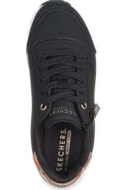 Sneakers nero con zip laterale Skechers Uno gen1 zip and stride