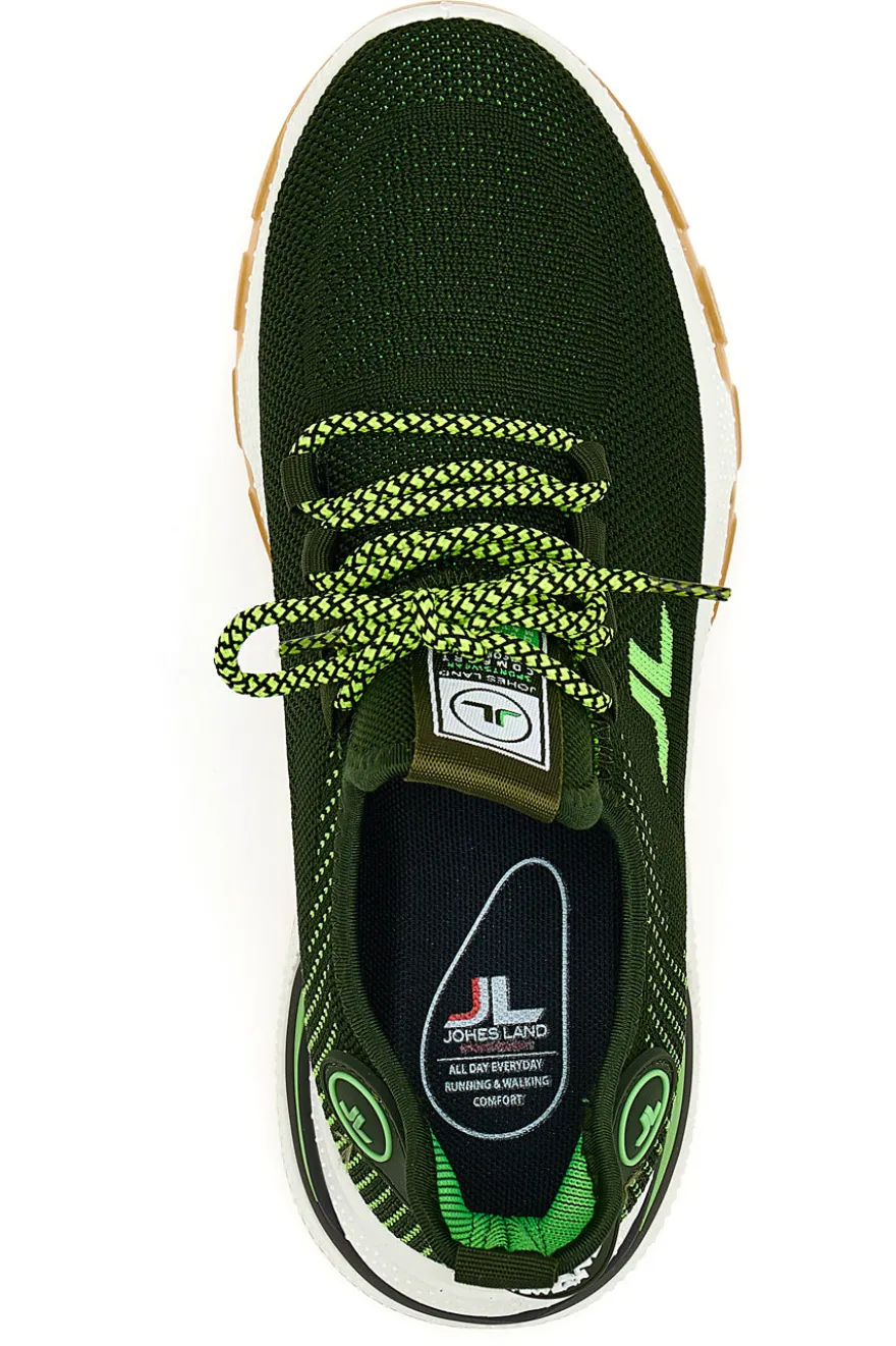 Sneakers Nero e Verde Johes Land 214000