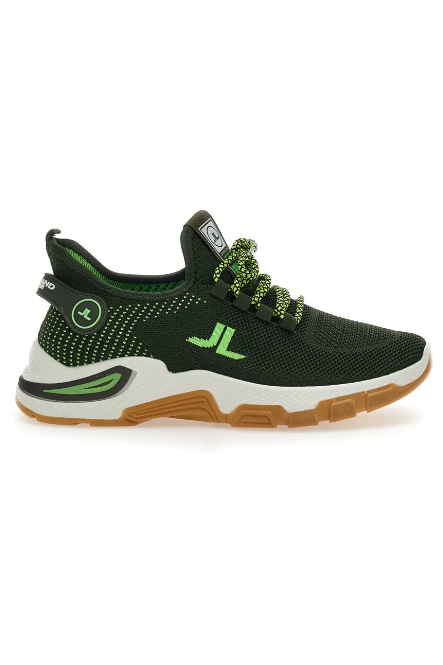 Sneakers Nero e Verde Johes Land 214000