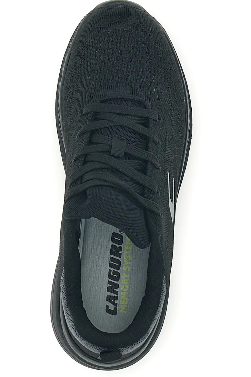 Sneakers nero in tessuto con suoletta Memory System Canguro CA298