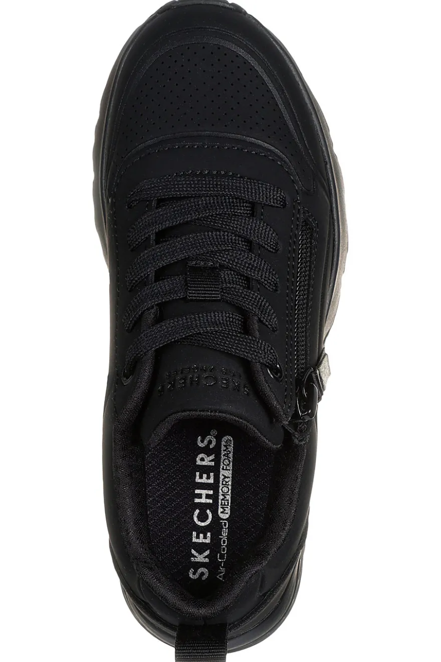 Sneakers nero Memory Foam con zip Skechers Uno Lite Easy Zip