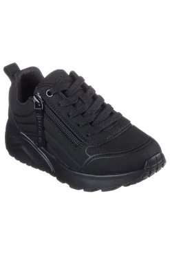 Sneakers nero Memory Foam con zip Skechers Uno Lite Easy Zip