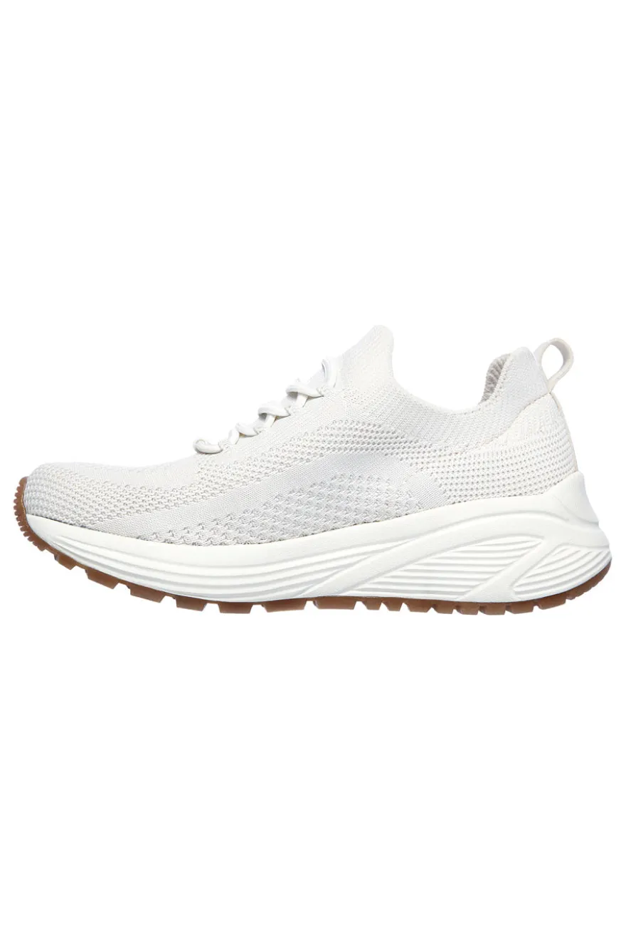 Sneakers off white in mesh slip on con memory foam Skechers Bobs Sparrow 2.0 Allegiance Crew