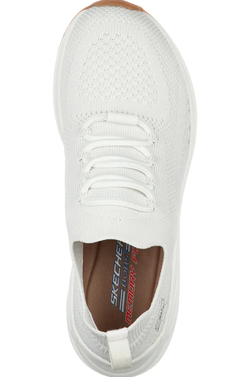 Sneakers off white in mesh slip on con memory foam Skechers Bobs Sparrow 2.0 Allegiance Crew