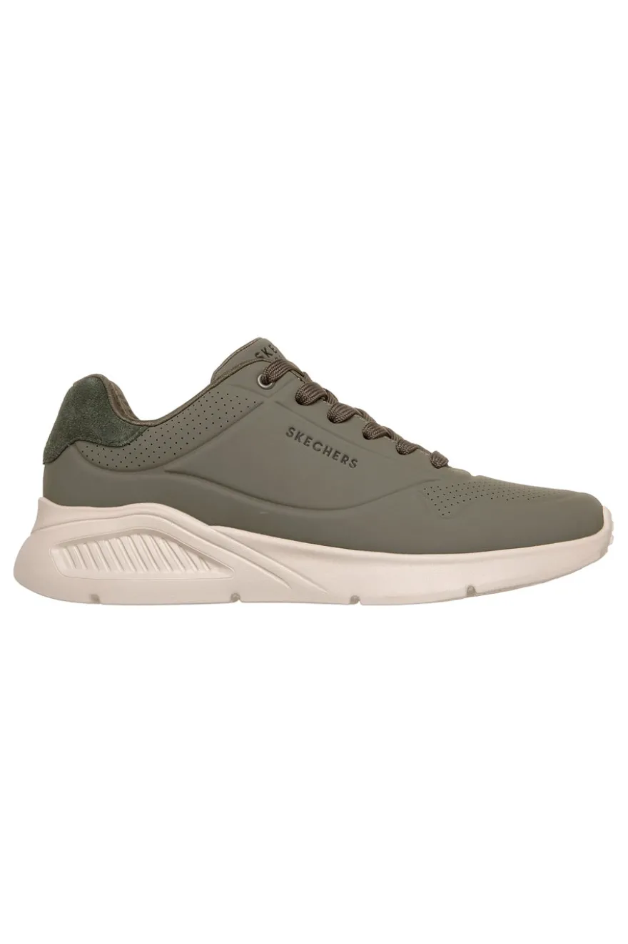 Sneakers olive con Memory Foam Skechers Uno Lite Suited Lite