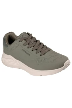 Sneakers olive con Memory Foam Skechers Uno Lite Suited Lite