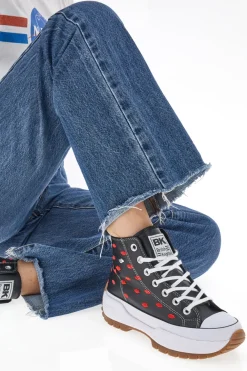 Sneakers Platform British Knights Kaya Mid Fly Nero