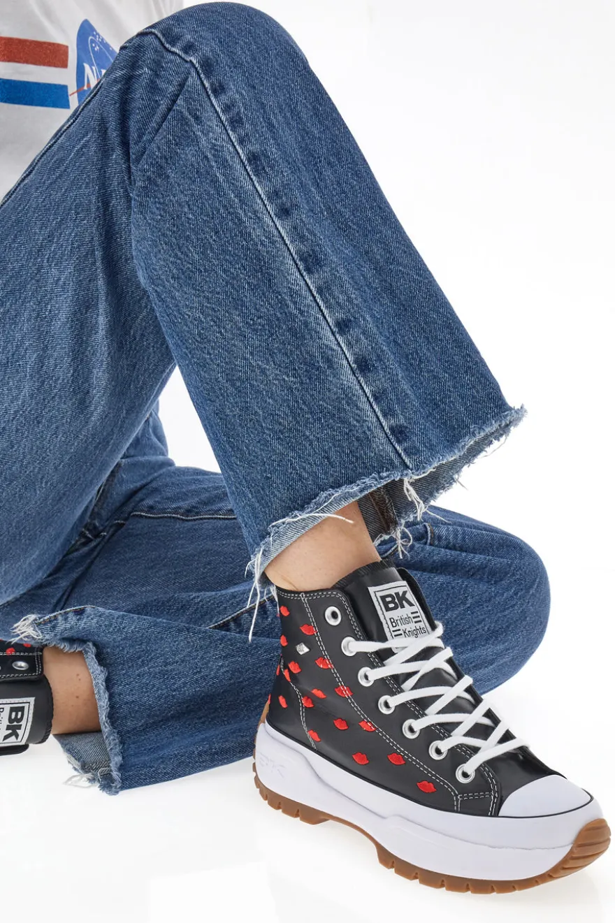 Sneakers Platform British Knights Kaya Mid Fly Nero