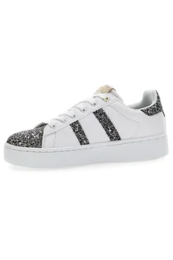 Sneakers Platform Cotton Belt Yard Glitter Bianche