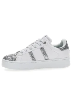 Sneakers Platform Cotton Belt Yard Glitter Bianche