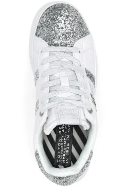Sneakers Platform Cotton Belt Yard Glitter Bianche
