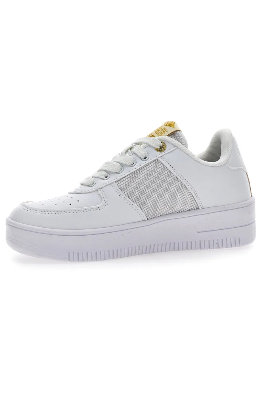 Sneakers Platform Cotton Belt Bipolar Glitter oro
